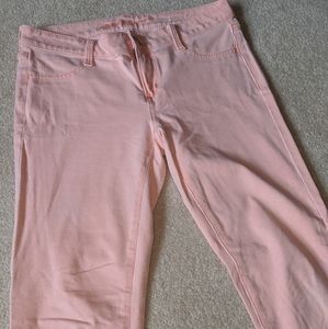 Light Peachy orange stretchy soft skinny jeans
